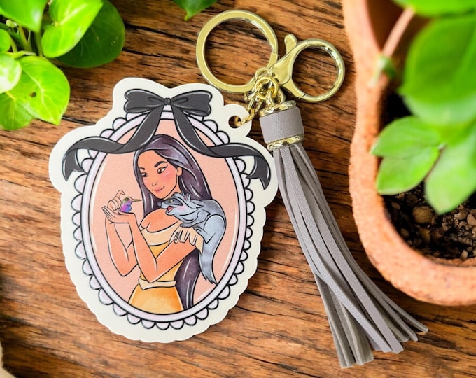 Disney Pocahontas Inspired Bag Tag Keychain
