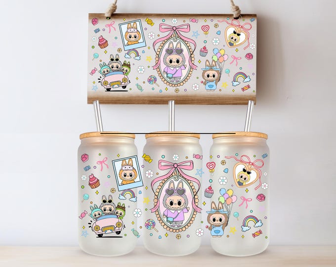 Cartoon Doll UV DTF Wrap Tumbler Cup Same Day Print