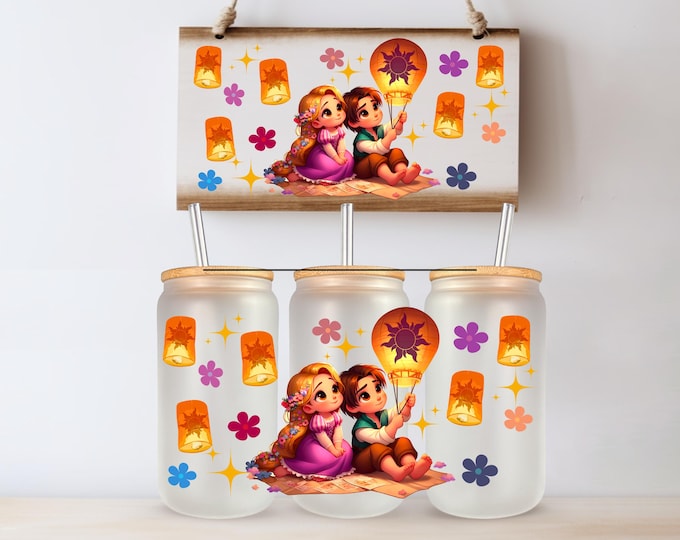 Rapunzel Inspired UV DTF Cup Wrap Same Day Print Tumbler Wrap