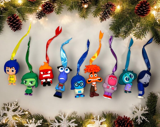 Disney Inside Out Christmas Ornaments Set of 9