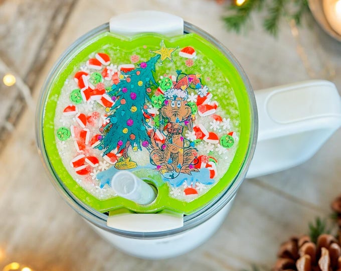 Grinch Inspired Stanley Tumbler Shaker Topper
