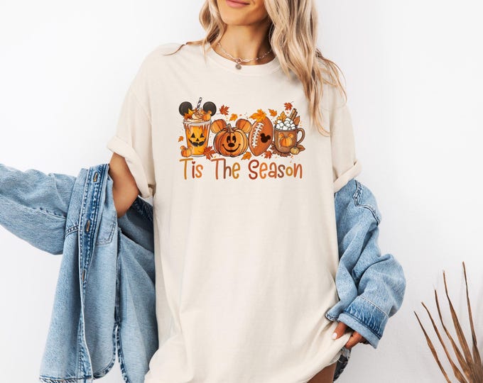 Disney Mickey Fall Football T-Shirt Comfort Colors