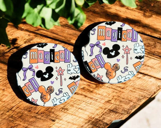 Disney Mickey Halloween Car Coaster Set of 2