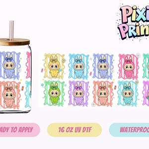 Cartoon Doll  16 OZ UV DTF Tumbler Wrap Same Day Print Cup Decal