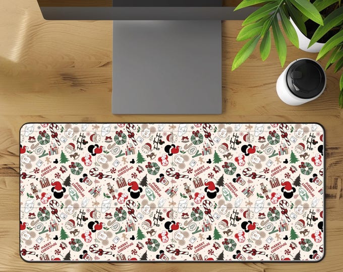 Disney Mickey Christmas Desk Mat Mousepad Office Decor