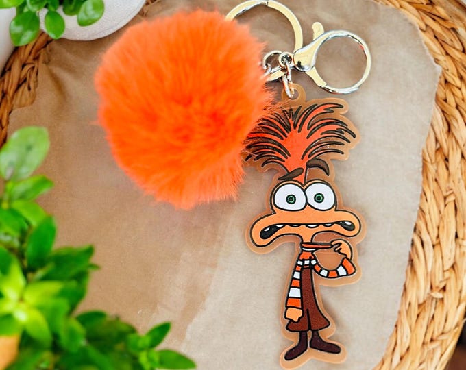 Disney Inside Out Anxiety Keychain Bag Tag