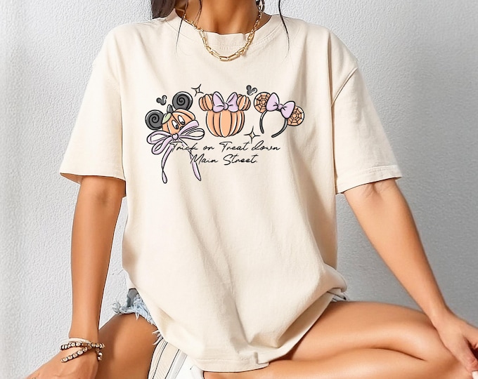 Disney Halloween T-Shirt Comfort Color Mickey Main Street Shirt