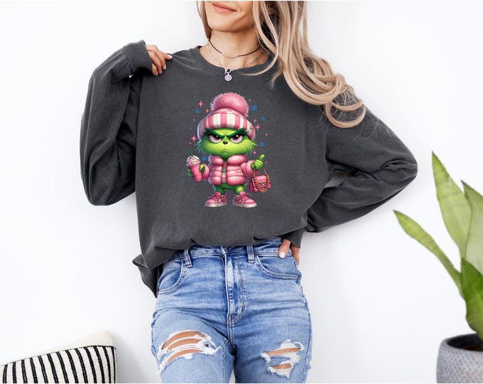 Grinch Baby Girl Christmas T-Shirt Comfort Color