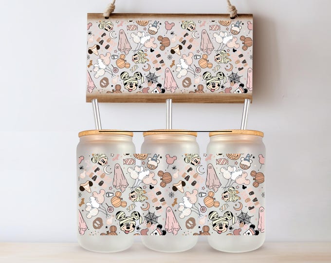 Disney Mickey Halloween Inspired UV DTF Wrap Tumbler Wrap
