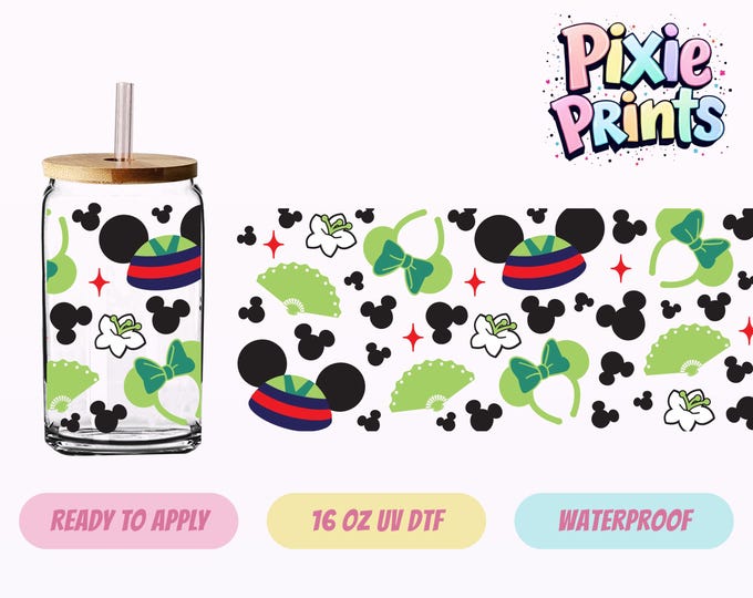 Disney Mickey Mulan UV DTF Tumbler Wrap Same Day Cup Sticker