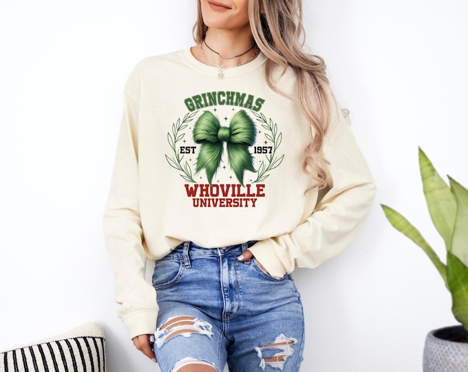 Grinchmas University Christmas T-Shirt Comfort Colors