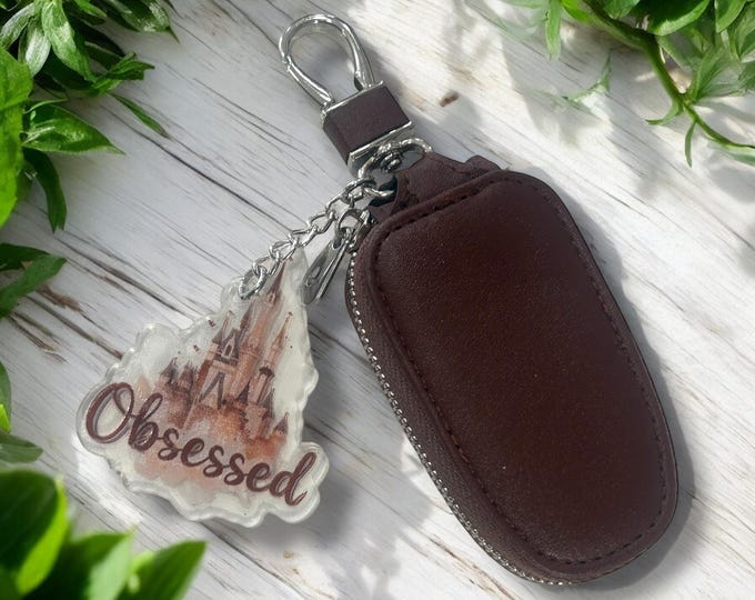 Disney Castle Keychain Key Fob Bag Tag
