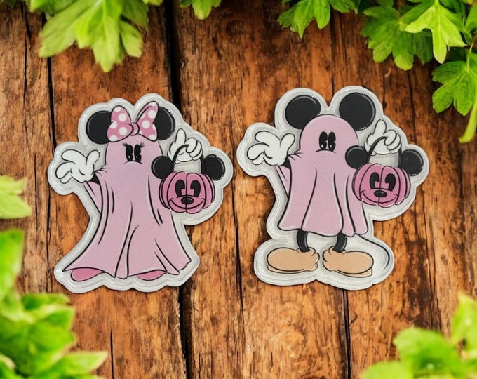 Disney Mickey Minnie Ghost Magnet Halloween Pink Ghosts