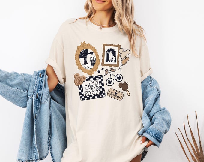 Disney Mickey Comfort Color T-Shirt Coquette Shirt