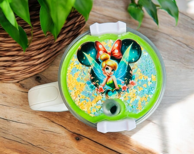 Tinkerbell Stanley Shaker Topper Disney Tumbler
