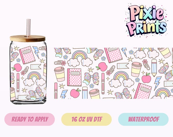 Teacher UV DTF Tumbler Wrap Same Day Cup Sticker