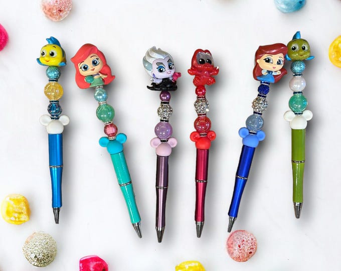 Disney Doorable Beaded Bling Pen Little Mermaid
