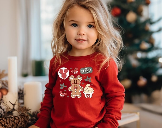 Disney Mickey Gingerbread Toddler Youth Christmas T-Shirt
