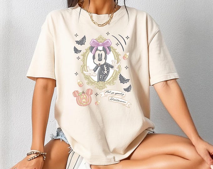 Disney Minnie Halloween T-Shirt Coquette Mickey