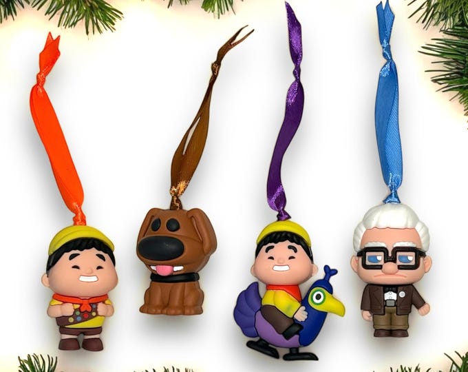 Disney UP Themed Christmas Ornament Set of 4