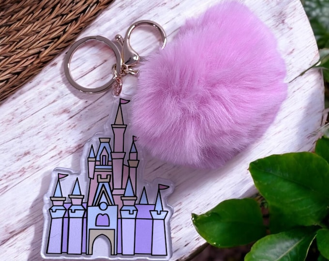 Disney Castle Keychain Bag Tag Cinderella