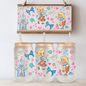 Cinderella Inspired UV DTF Cup Wrap Same Day Print Tumbler Wrap