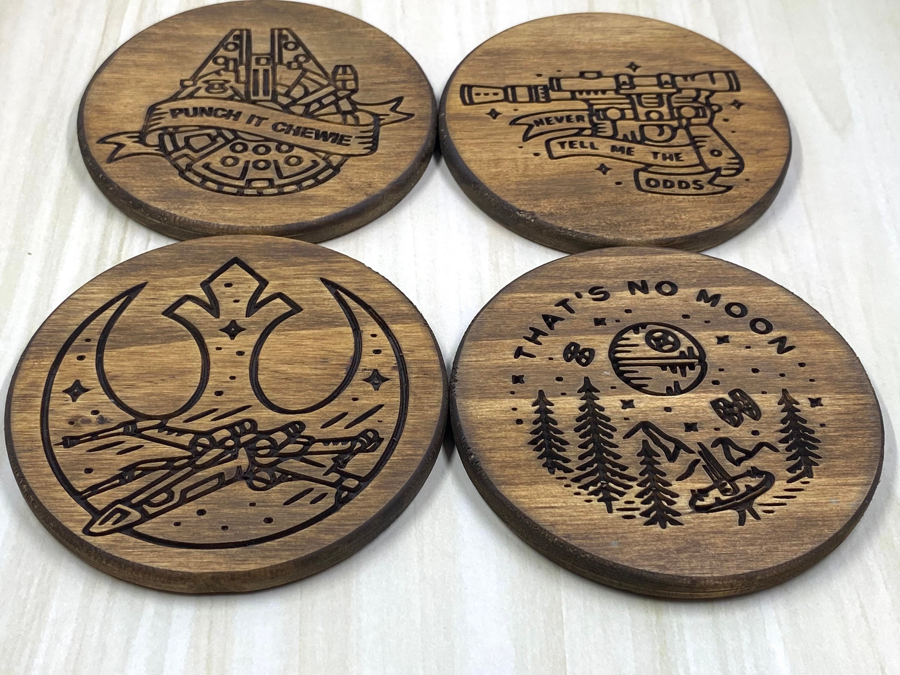 Star Wars Inspired Wood Coaster Set