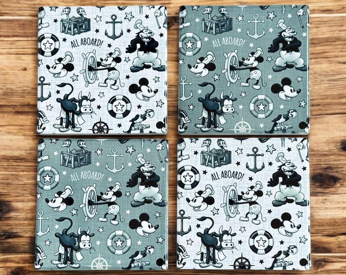 Disney Mickey Coasters Ceramic Home Decor