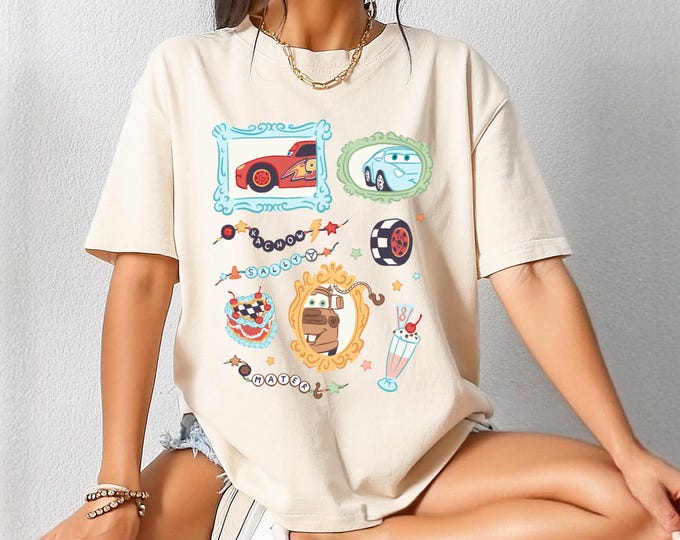 Disney Cars T-Shirt Mater Lightening McQueen Shirt