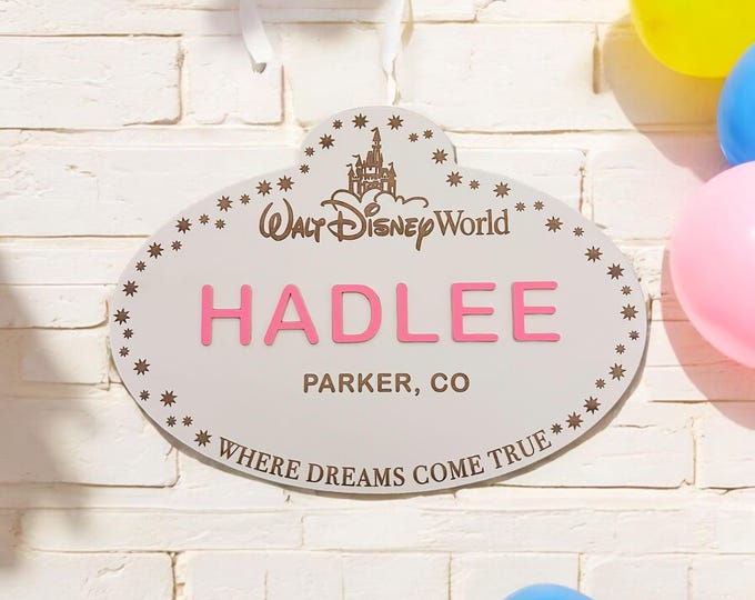 Disney Cast Member Name Tag Sign