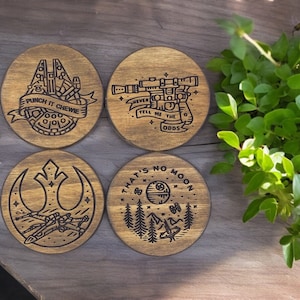 Star Wars Inspired Wood Coaster Set