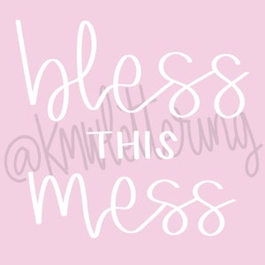 Segne diese Mess Hand beschriftet Design