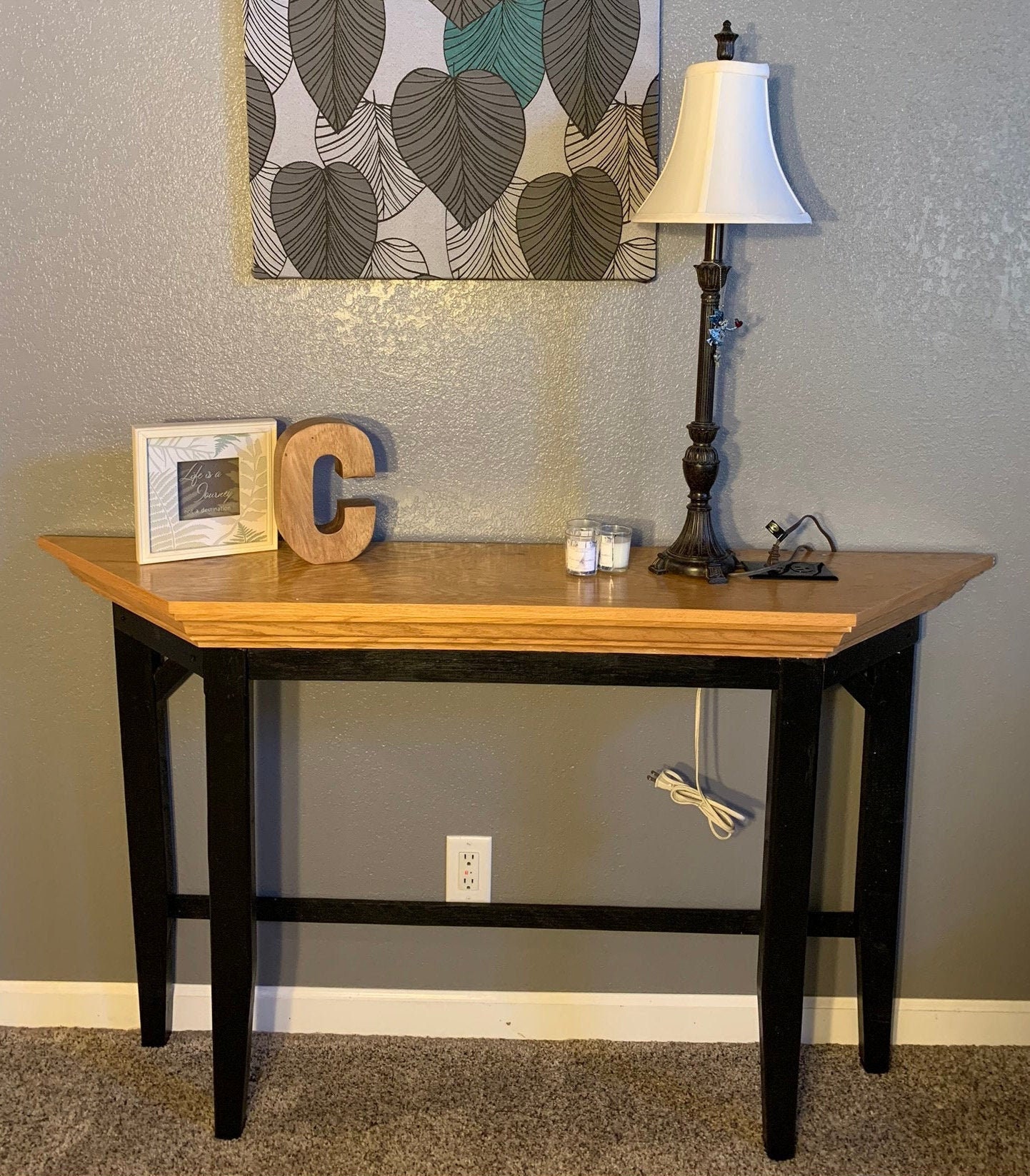 Sofa/Console Table with Power Outlet Etsy
