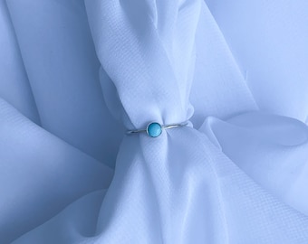 Turquoise Stacking Ring- Sterling Silver