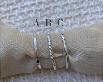 Sterling Silver Stacking Ring Set