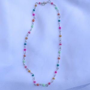 Beaded Summer Chain Necklace