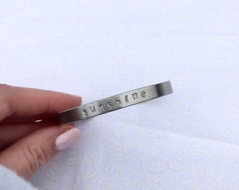 Custom Hand Stamped Bracelet