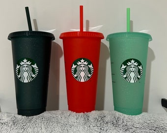 Starbucks Glitzer Tassen! Rot, Grün oder Aqua!