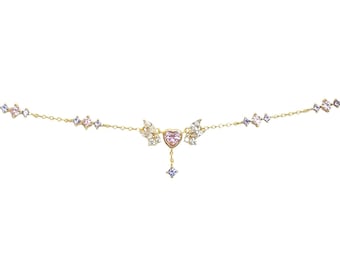 Guardian Angel Dainty Choker Necklace - 925 Sterling Silver, Gold Vermeil, Birthday Anniversary Gift For Her