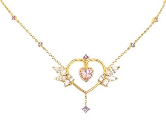 Guardian Angel Statement Necklace (Adjustable) - 925 Sterling Silver, Gold Vermeil, Birthday Anniversary Gift For Her