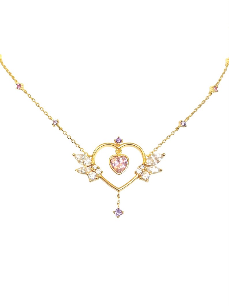 Guardian Angel Statement Necklace (Adjustable) - 925 Sterling Silver, Gold Vermeil, Birthday Anniversary Gift For Her Gold