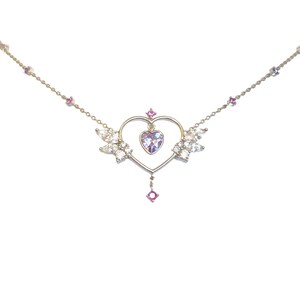 Guardian Angel Statement Necklace (Adjustable) - 925 Sterling Silver, Gold Vermeil, Birthday Anniversary Gift For Her Silver