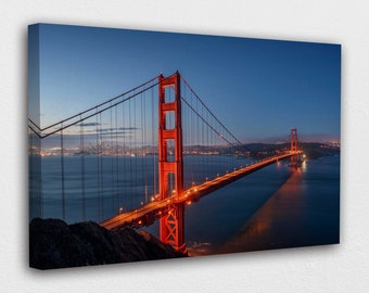 Home Decor Poster Wall Art Golden Gate Bridge Art Print // Canvas Print F