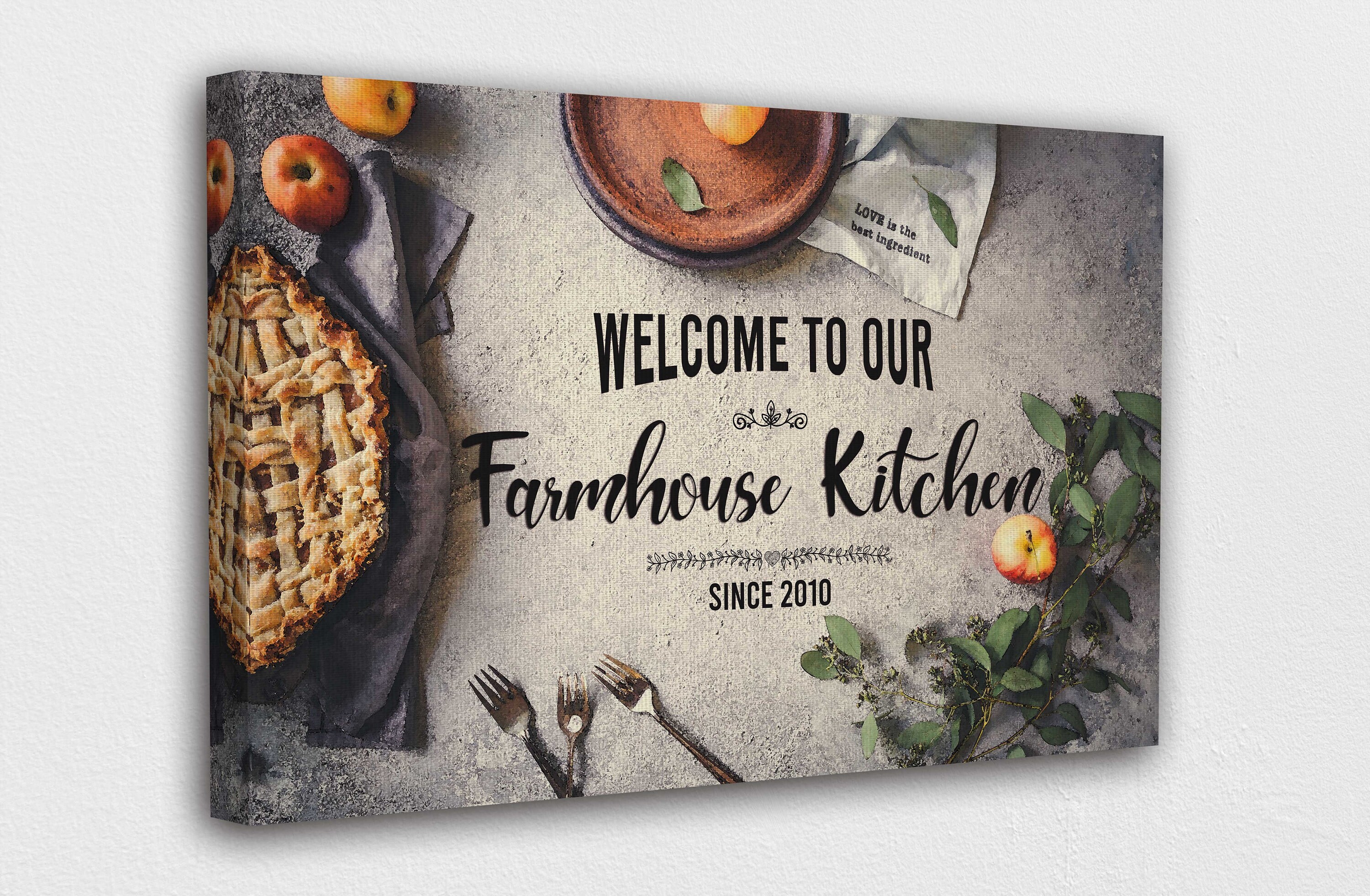 Farmhouse Kitchen Canvas Wall Art Design Poster Print Decor Etsy