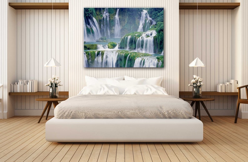 C Misty Waterfall Art Print Home Decor Wall Art Poster C Misty Waterfall Art Print Home Decor Wall Art Poster
