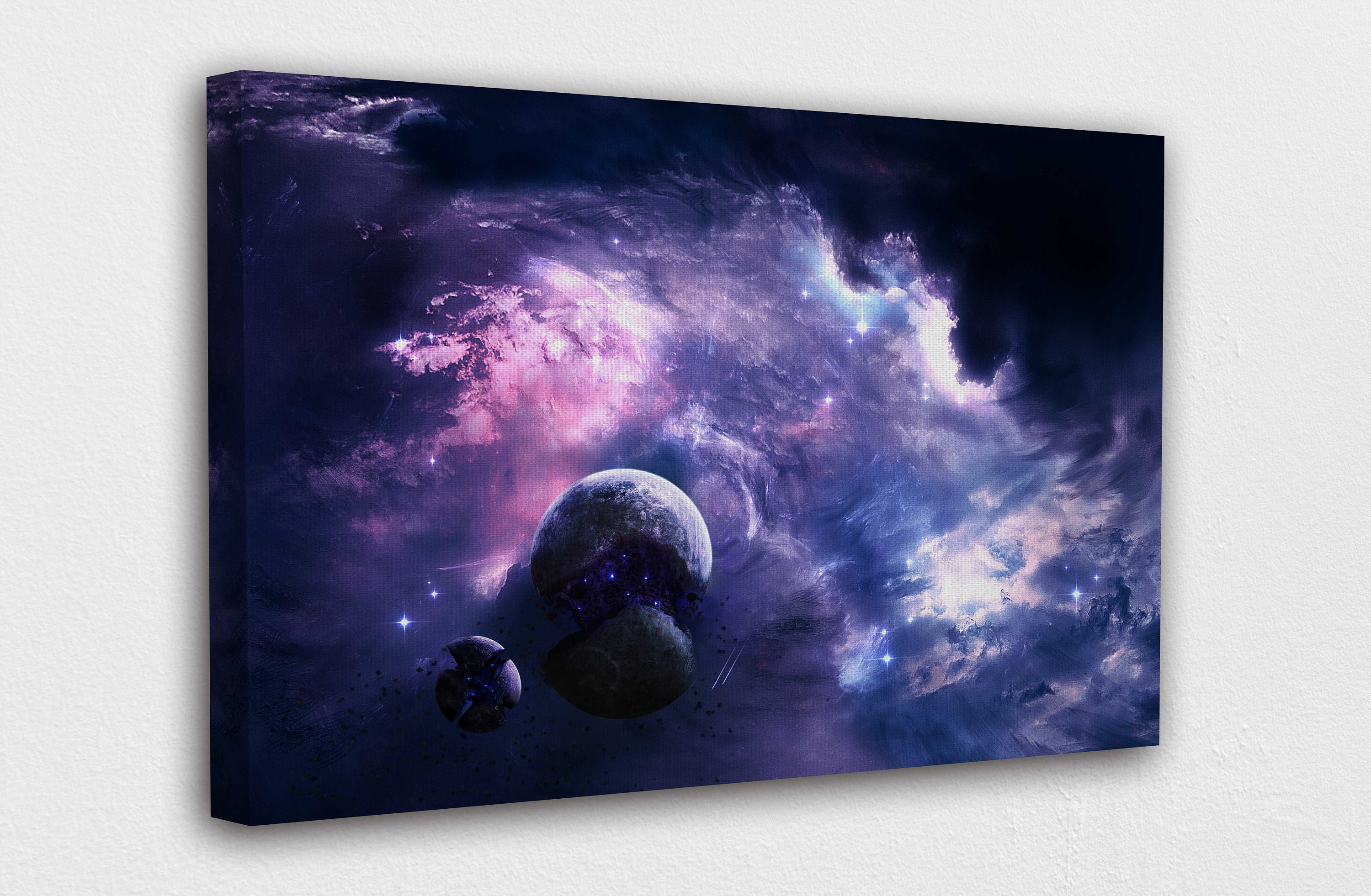 Space Artwork Canvas Wall Art Design Poster Print Decor for | Etsy
