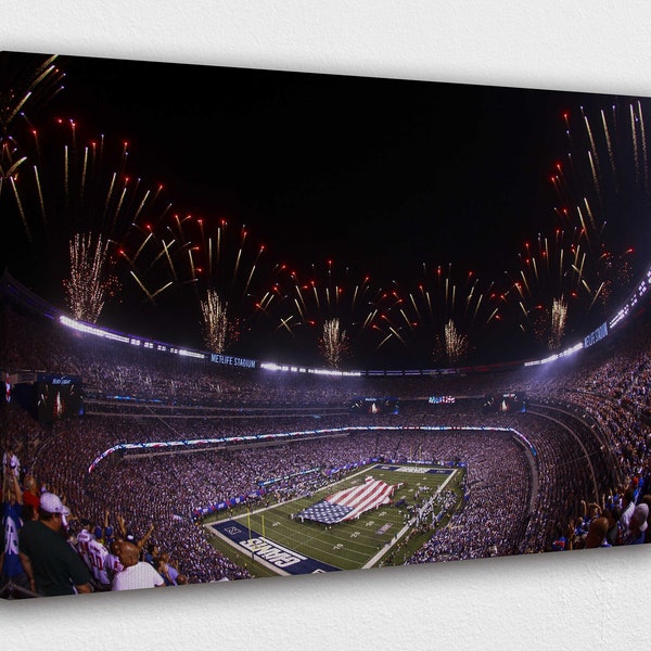 Metlife Stadium Giants Canvas Wall Art Design |Poster Print Décor for Home & Office Decoration | POSTER or CANVAS READY to Hang.