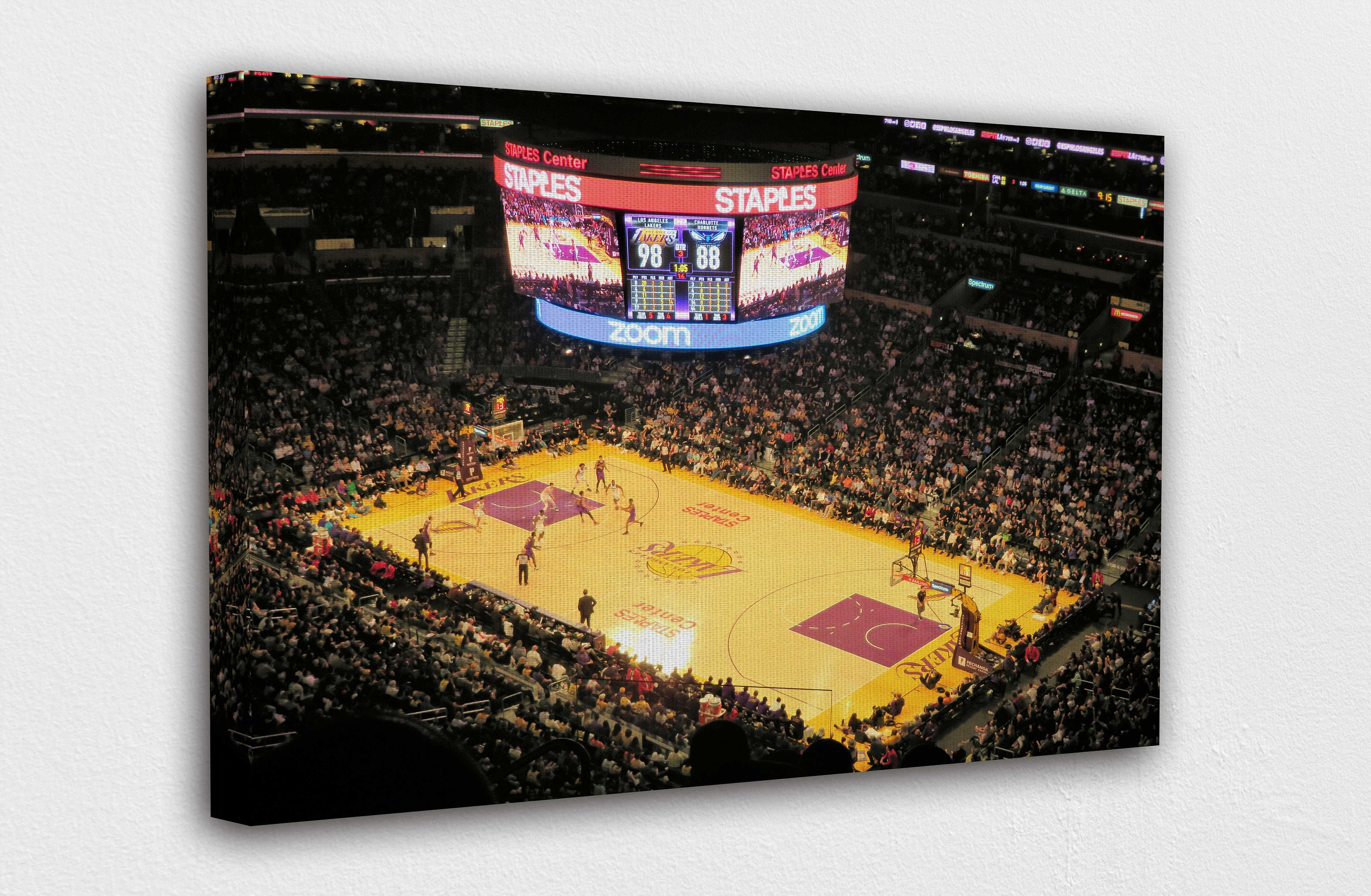 Staples Center in La Canvas Wall Art Design poster Print Etsy