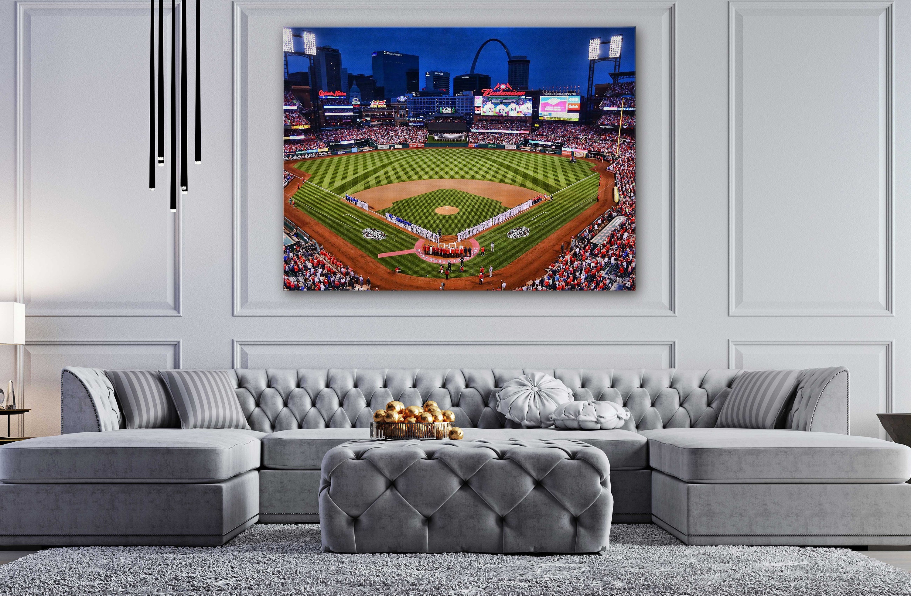 Busch Stadium Baseball Park Canvas Wall Art Design Poster Etsy