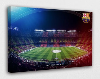 Camp Nou Spain Stadium Canvas Wall Art Design | Poster Print Décor for Home & Office Decoration | POSTER or CANVAS READY to Hang.